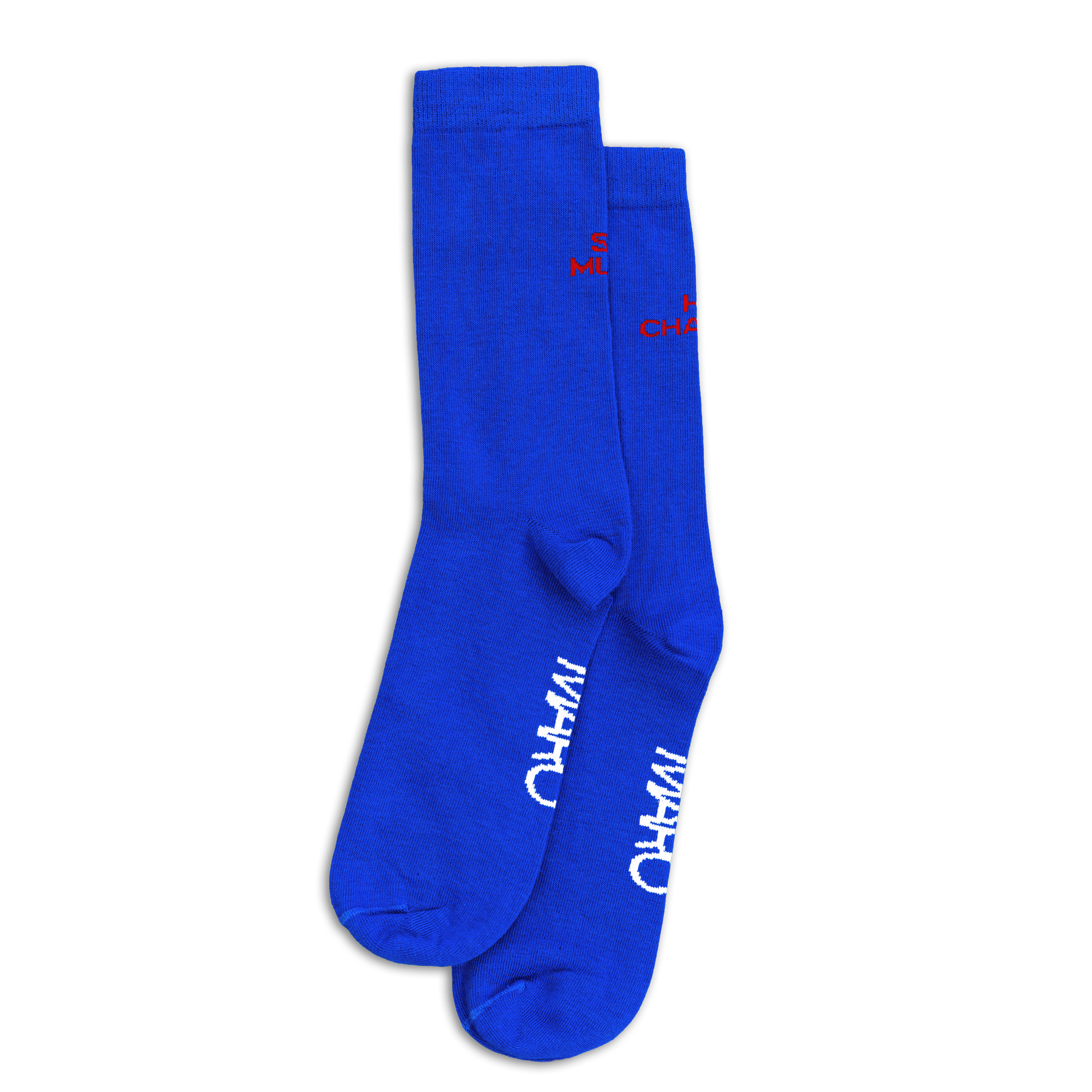 MARO tour socks with lettering, close-up detail