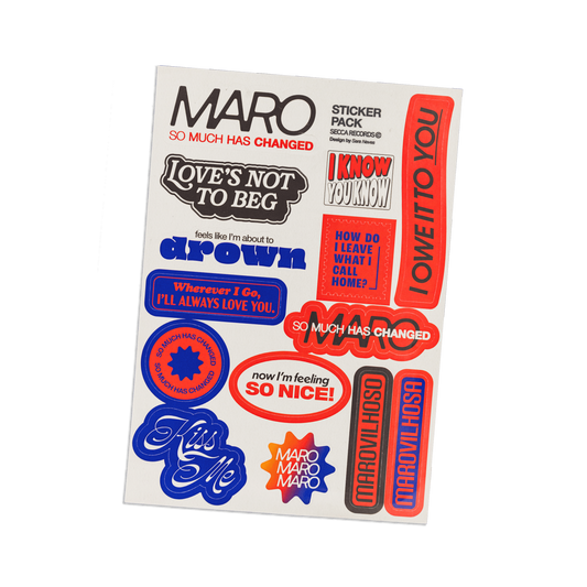 MARO A5 die-cut sticker sheet