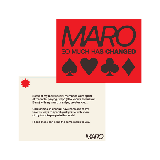 MARO playing cards deck detail